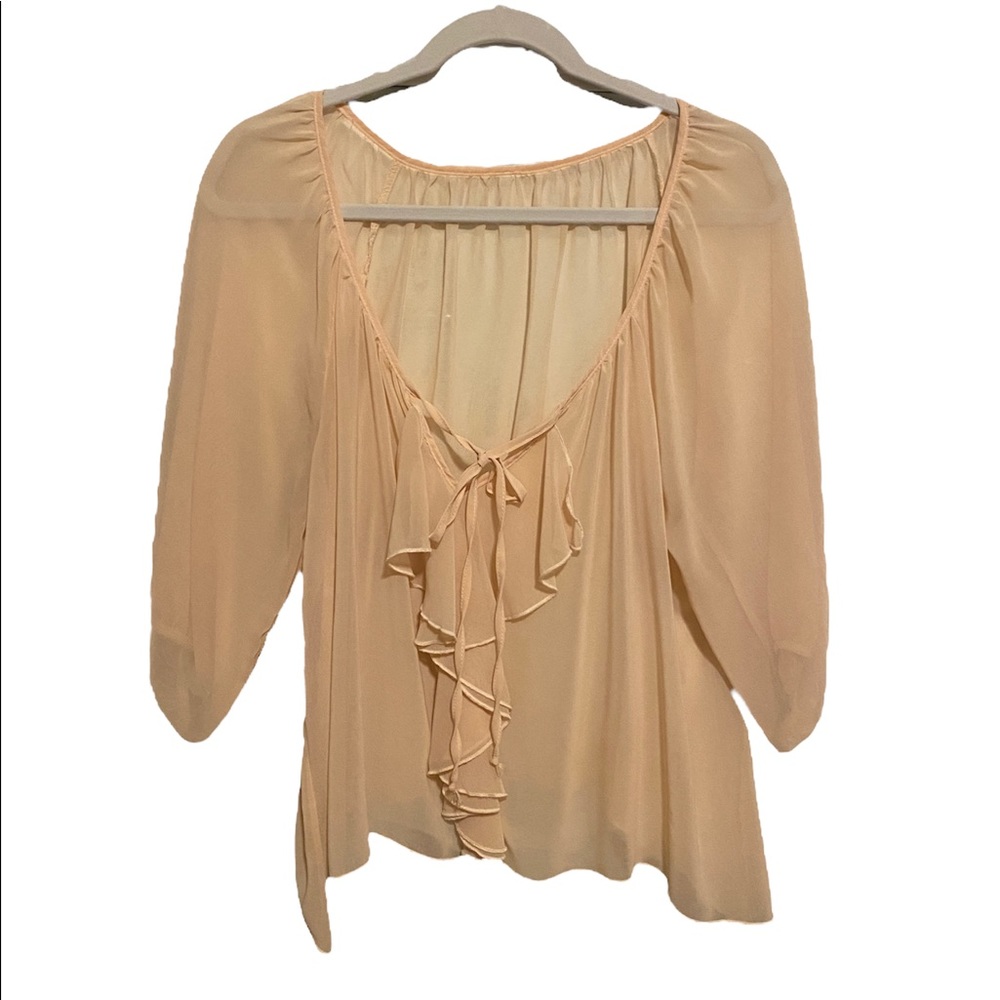 Ladies sheer flowy blouse